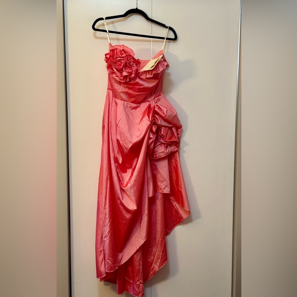 Elegant Pink Strapless Gown